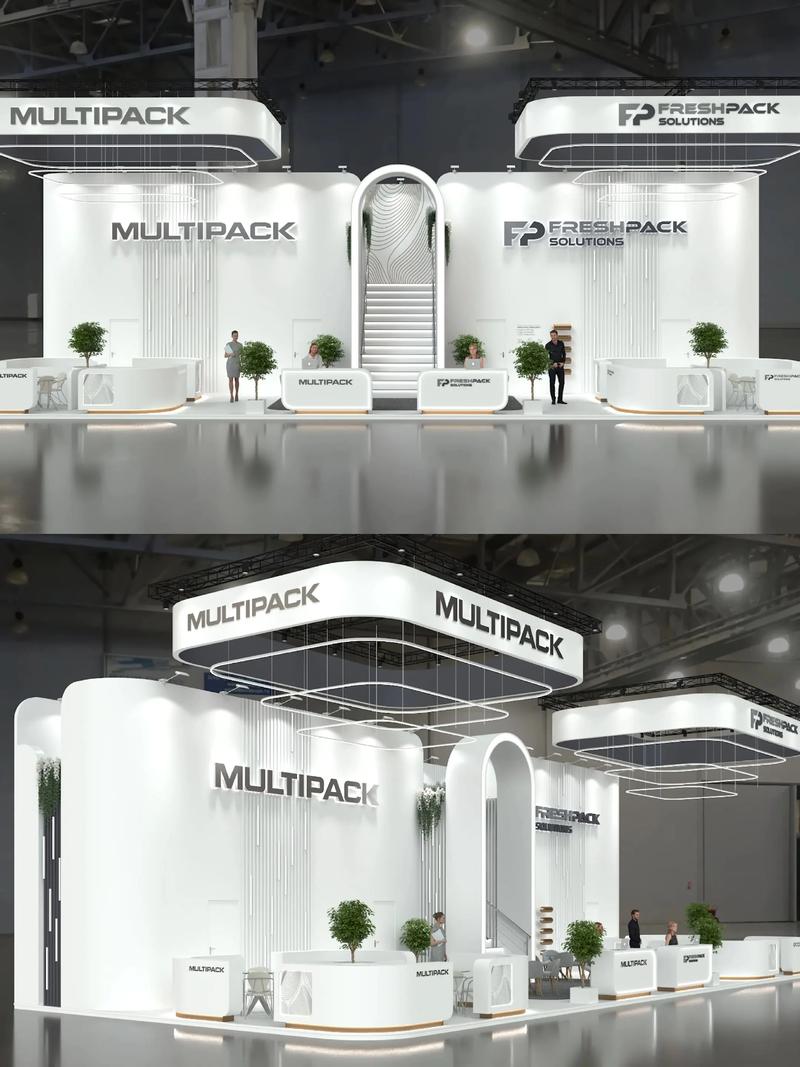 潔白的展覽會(huì)展臺(tái)設(shè)計(jì)策劃搭建效果圖欣賞